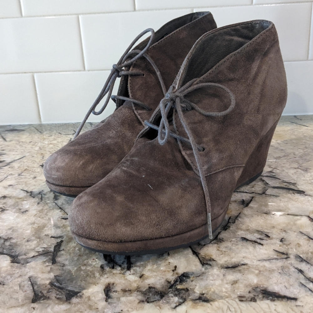 Clarks Wedge Lace-up Booties